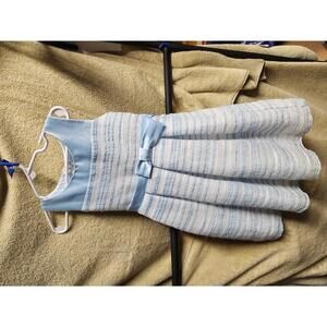 Sweet Kid’s Blue & White Bouclé Dress Sz 4